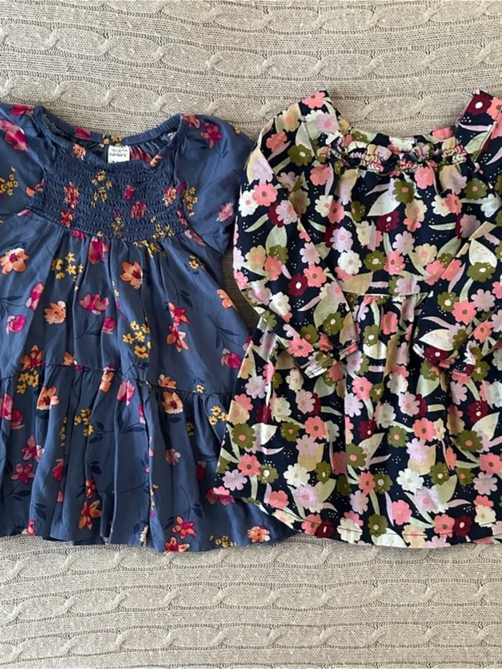 NWOT Carter's 2pc Baby Girl Dress Set, Florals, 24 Months